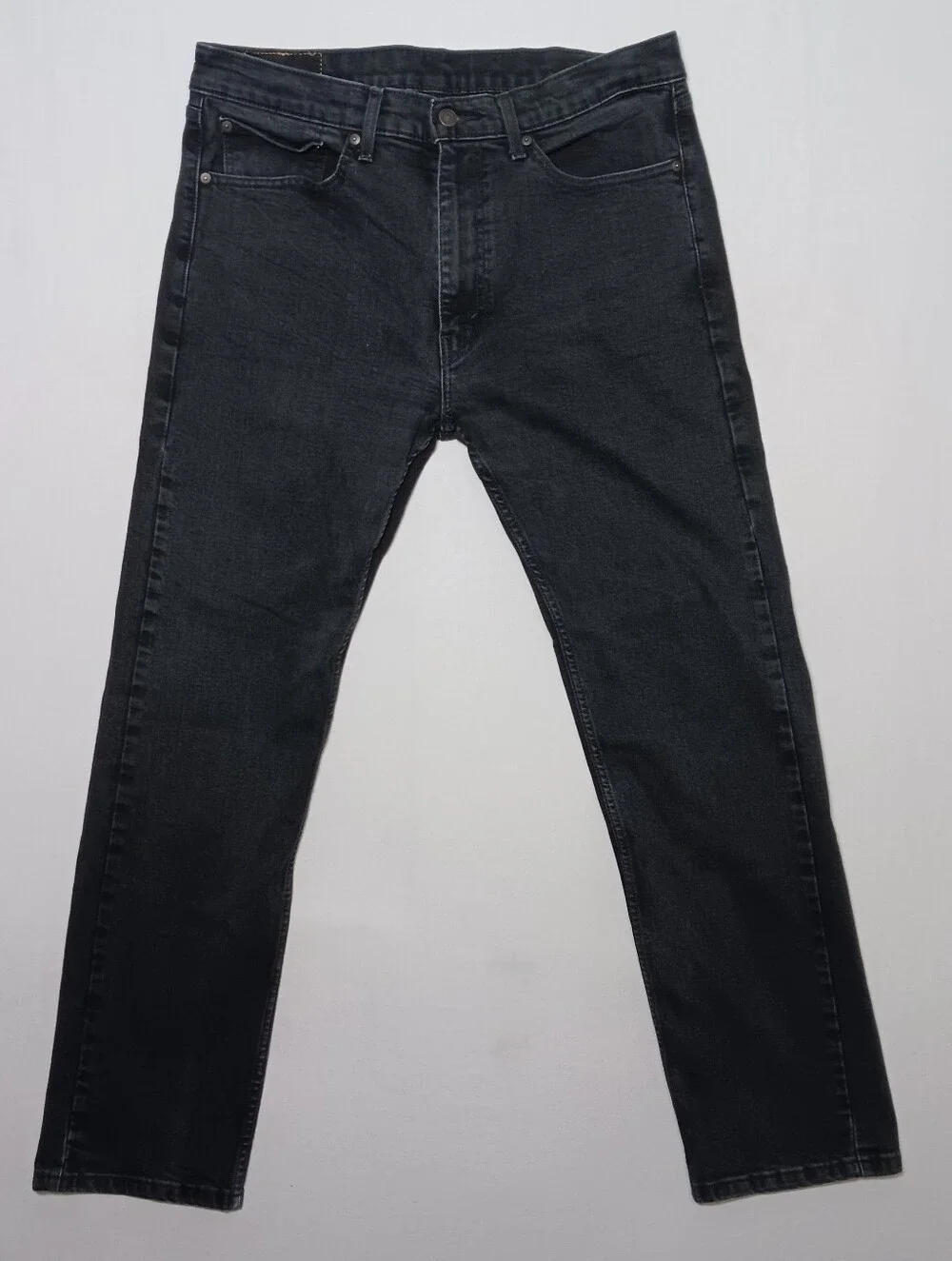 Levi's 506 Mens Comfort Straight Jeans 36X32 Black Denim High Stretch